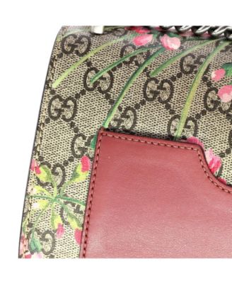 Small Padlock Shoulder Bag Blooms Print GG Coated Canvas