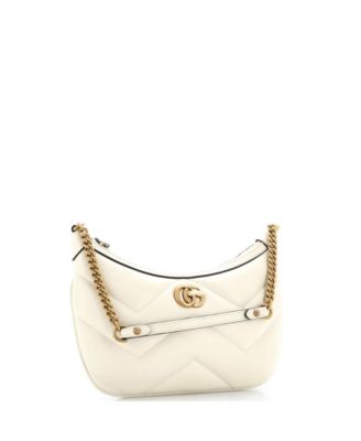 Small GG Marmont Chain Moon Hobo Matelasse Leather