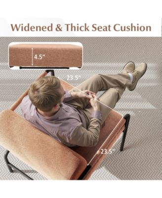 Velvet Upholstered Accent Chair with Metal Armrests