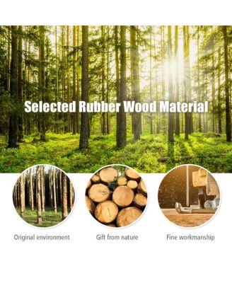 Adjustable Wooden Tree Coat Rack with Eight Hanging Hooks