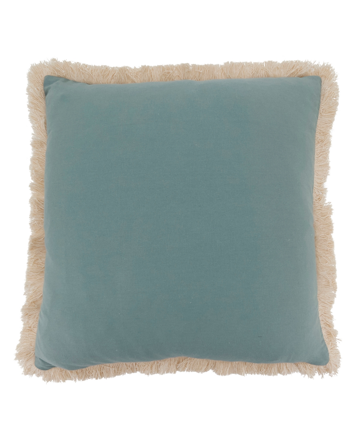 Saro Lifestyle Embroidered Starfish Fringe Decorative Pillow, 18" x 18"