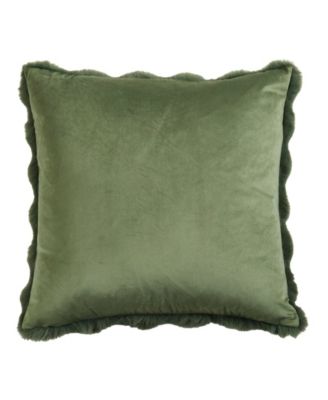 Plush Faux Fur Decorative Pillow, 20" x 20"
