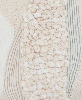 Embroidered Stripe Decorative Pillow, 14" x 22"