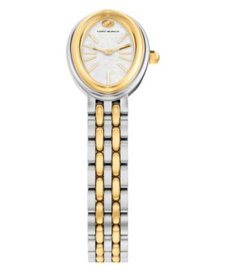 Women's The Oval Elongated Quartz Two-Hand Two-Tone Stainless Steel Watch, 22mm