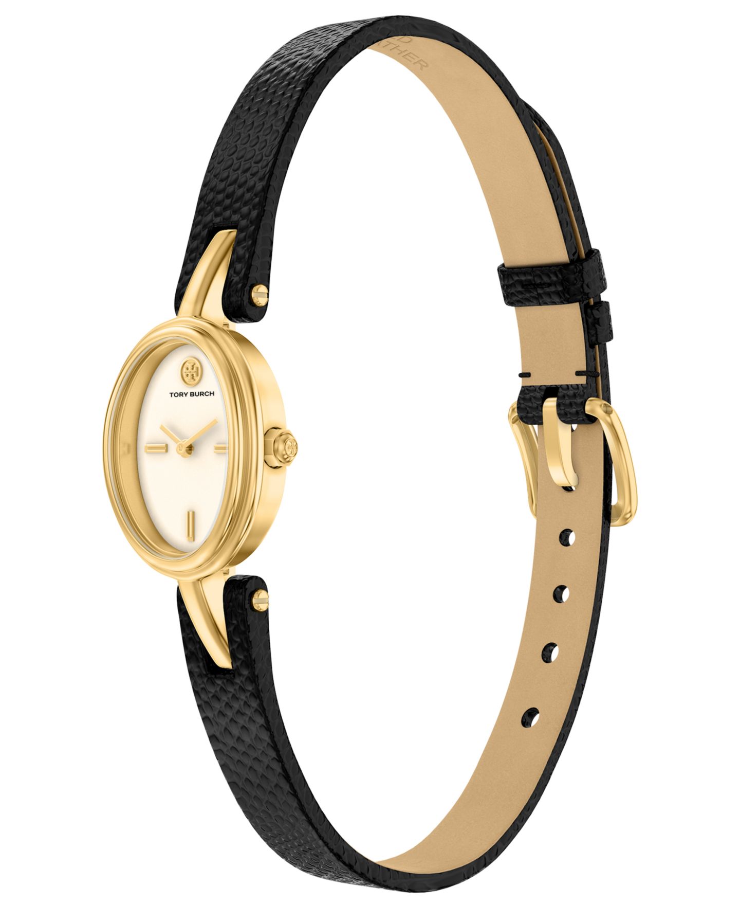 Женские часы Tory Burch The Oval Small Gift Set Quartz Two-Hand Gold Stainless Steel Watch, 22mm — фото 6