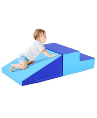 2-Piece Step and Slide Soft Foam Climber Set for Infants & Toddlers