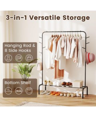 Heavy Duty Metal Clothes Rack Garment Wardrobe Stand
