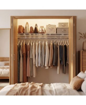 Wall Mounted Closet Shelves with Ventilated Wire Shelving