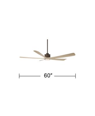 60" Casa Vieja Hex Oak LED Ceiling Fan with Remote