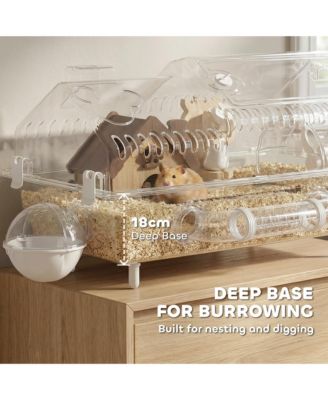 8 in 1 Hamster Cage with Accessories, 21.5" x 11.8" x 12.6"
