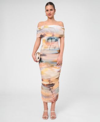 Women’s Abstract-Print Midi Dress
