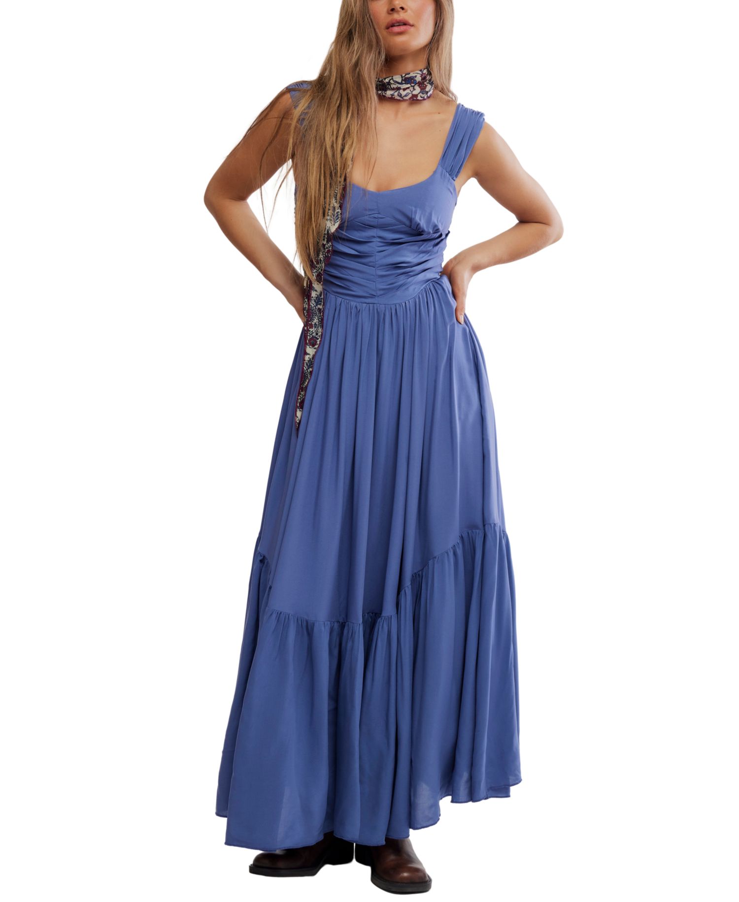 Women's Sasha Sweetheart Viscose Maxi Solid Dress