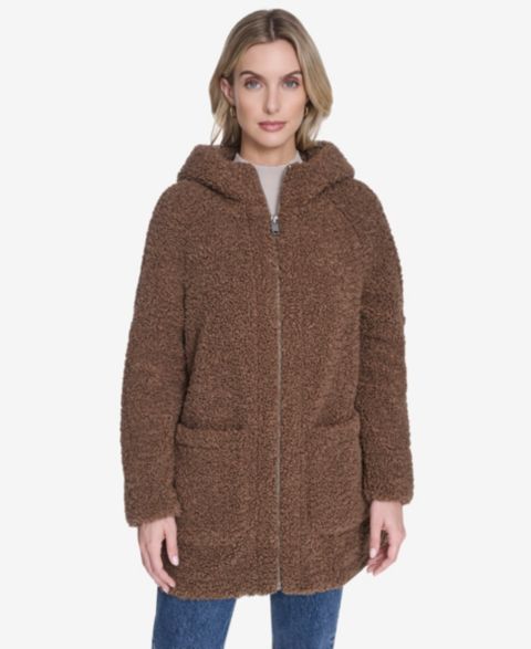 Женские куртки Andrew Marc Seneca Soft Sherpa Women's Teddy Coat