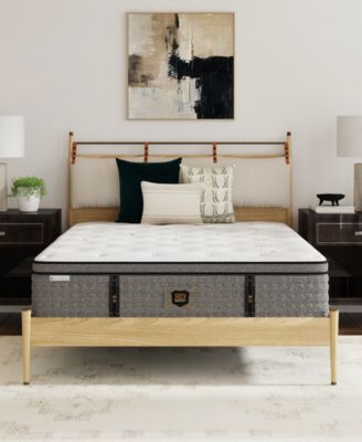 HD Pierce 14" Medium Firm Euro Pillow Top Mattress Set, King