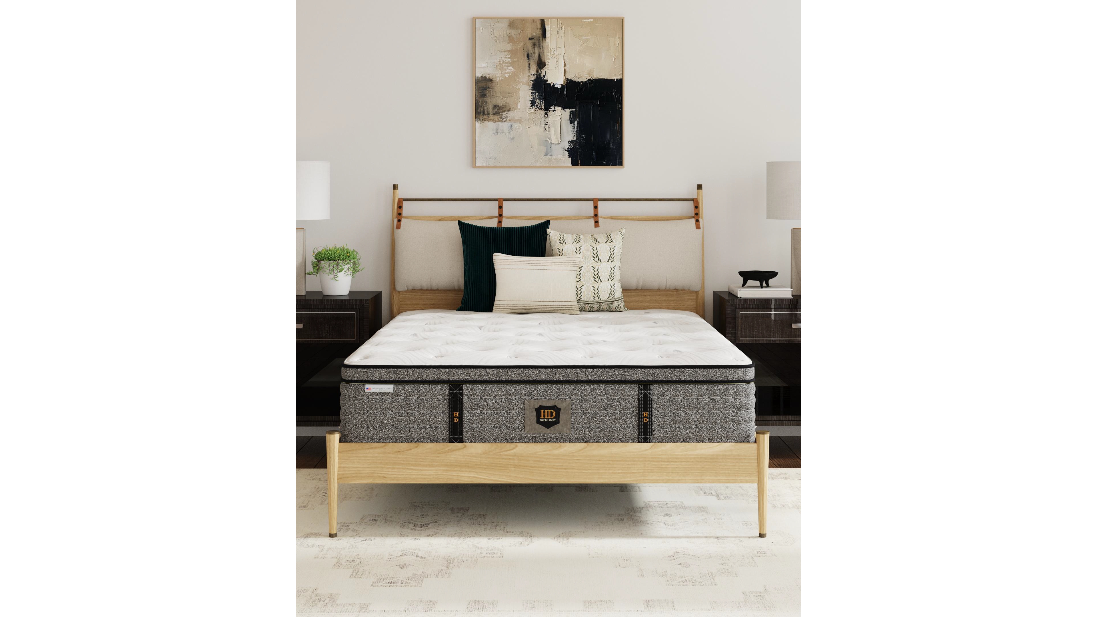 Paramount Hd Pierce 14" Medium Firm Euro Pillow Top Mattress Set, King