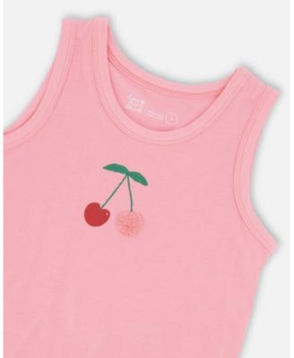 Little Girls ganic Cotton Jersey Tank Top Pink