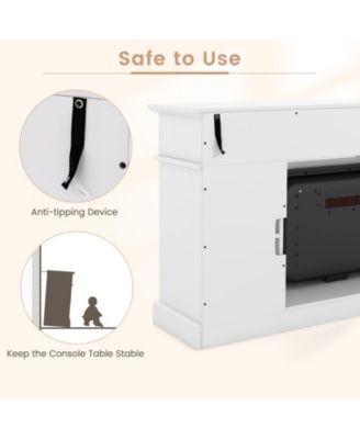 Fireplace TV Stand for TVs up to 65 in with Cabinets and Remote