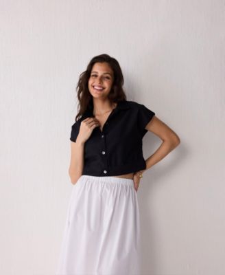 Women's Oversized Crop Shirt