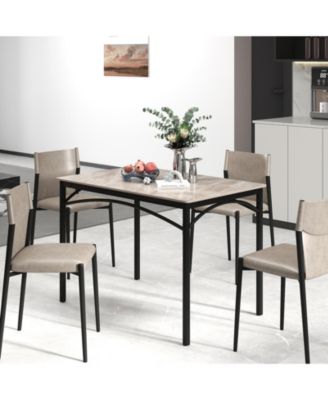 Rectangular Modern Sintered Stone Dining Table for Four