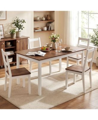 60 in Rectangular Dining Table with Solid Wood Legs