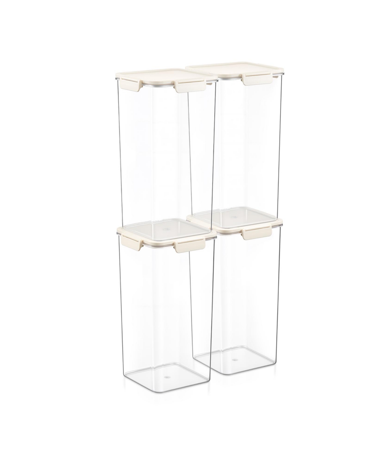 Sorbus Pack Airtight Food Storage Containers – Clear Stackable Canister for Pantry, Rice, Pasta
