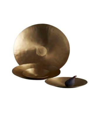 Artisan Brass Plates Assorted - Set of 4