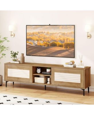TV Stand for TVs up to 70 in with Fluted Front Design