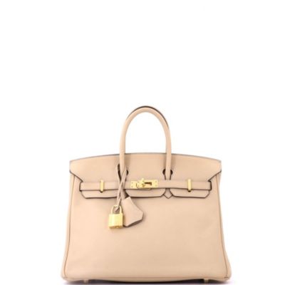 Birkin 25 Handbag Light Swift with Gold Hardware