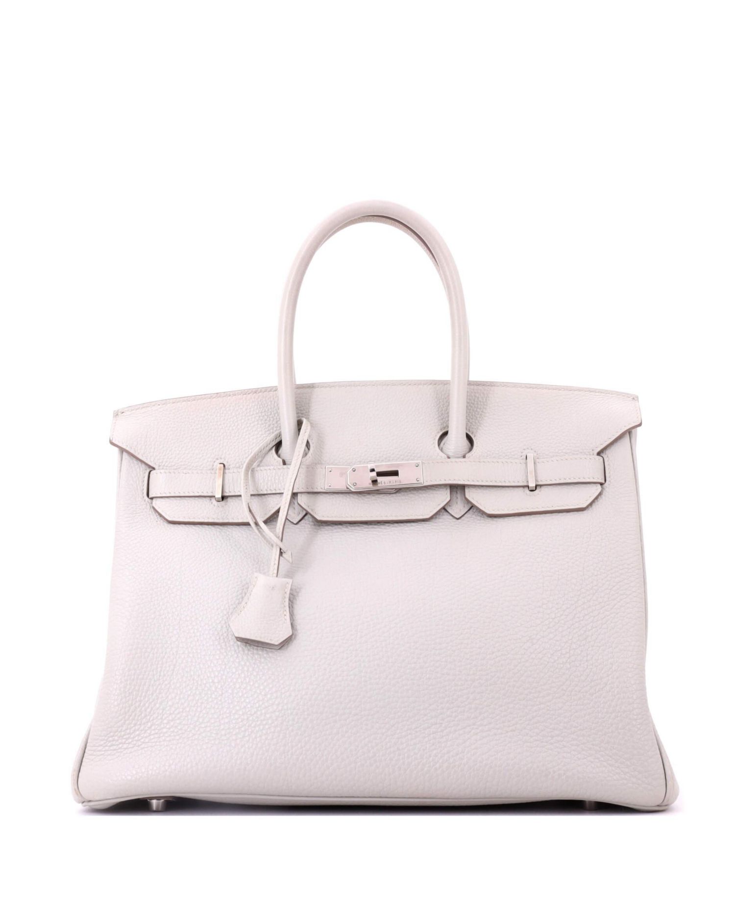 Birkin 35 Handbag Grey Togo with Palladium Hardware