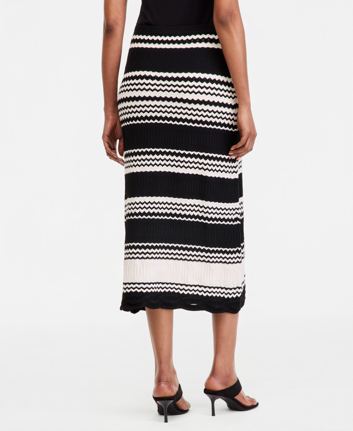 Women's Stripe Crochet Midi Skirt