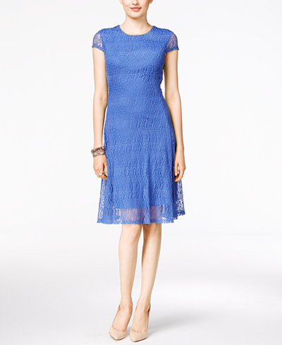 Alfani Petite Lace A-Line Dress, Only at Macy&#39;s - Dresses - Women - Macy&#39;s