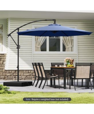10 ft Offset Hanging Umbrella with Base and Tilt Function