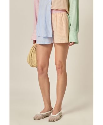 Women's Colorblock Stripe Shorts