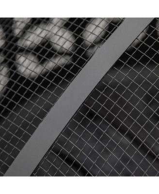 30" 3-in-1 Outdoor Fire Pit Dining Table and Ice Bucket with Shelf