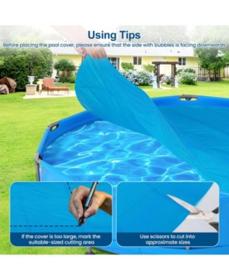 8 ft Round Solar Pool Cover 12 Mil for In Ground Pools