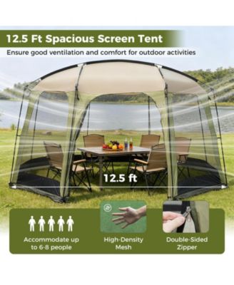 Six to Eight Person Canopy Tent with Zippered Door