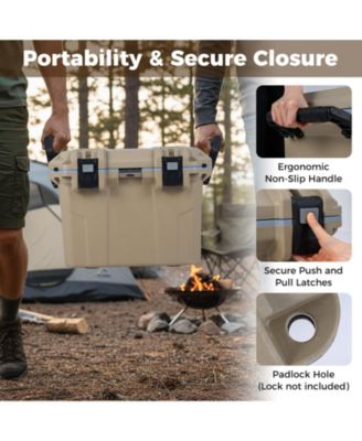 Ultra Light Hard Cooler 53 Quart Injection Molded Ice Chest