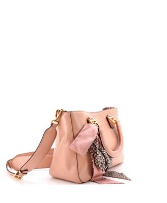 Small FF Handle Tote Leather