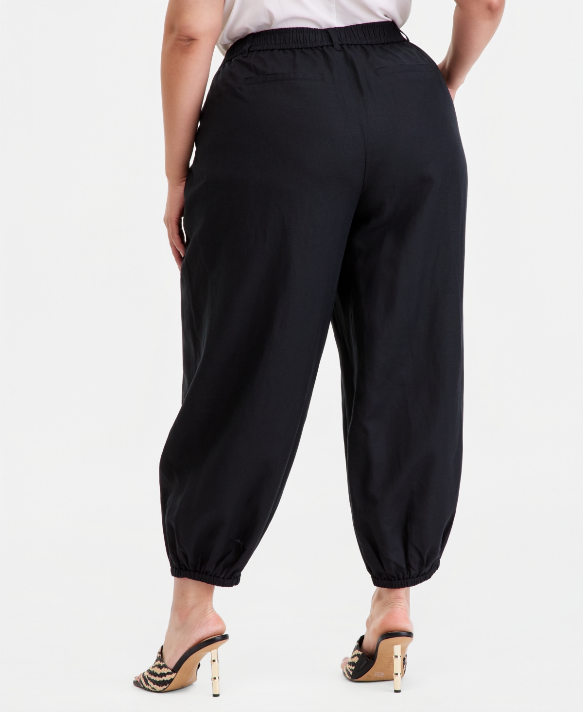 I.n.c. International Concepts Plus High Rise Balloon-Leg Pants, Macy's Exclusive