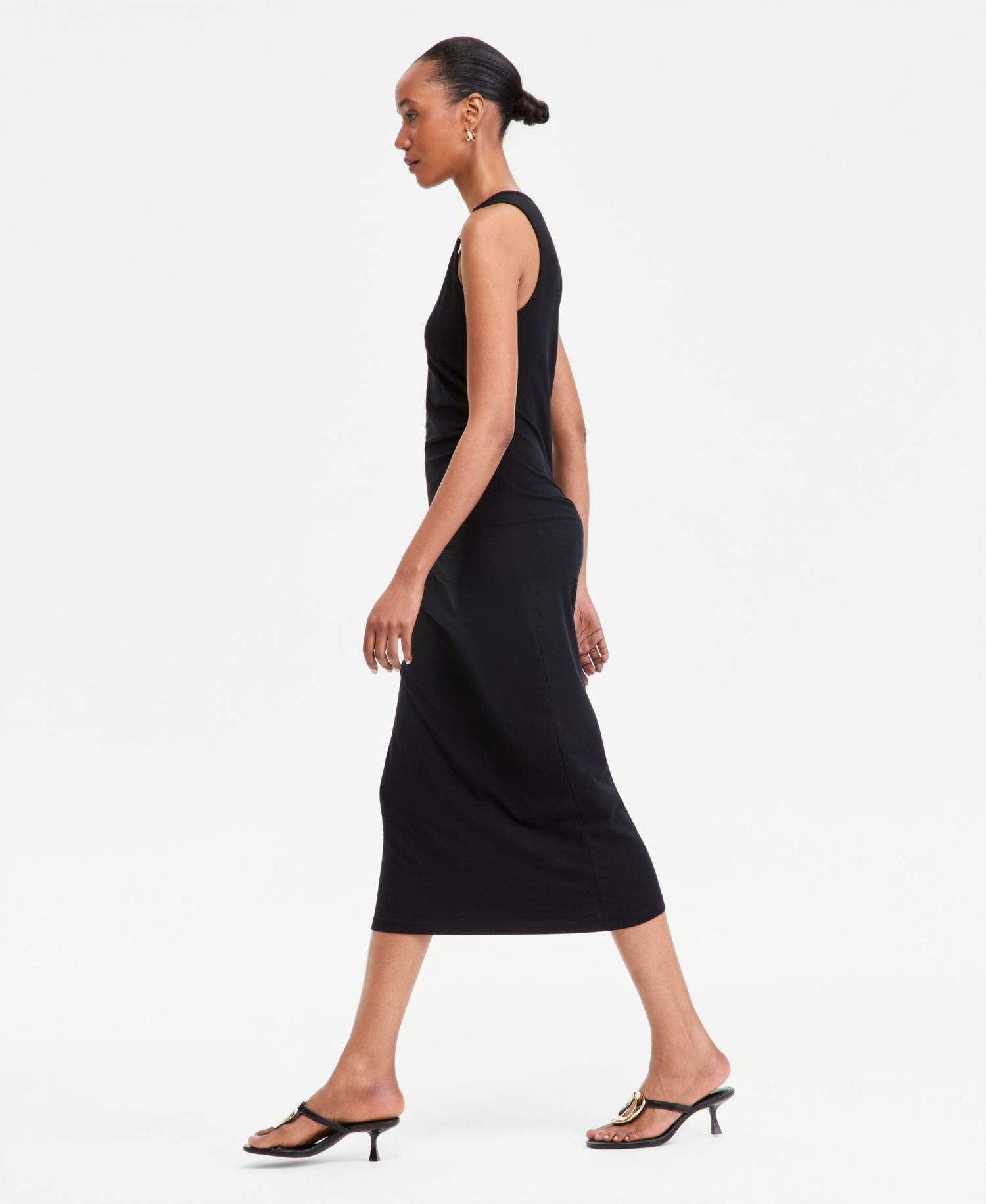 Women's Hardware-Strap Knit Midi Dress