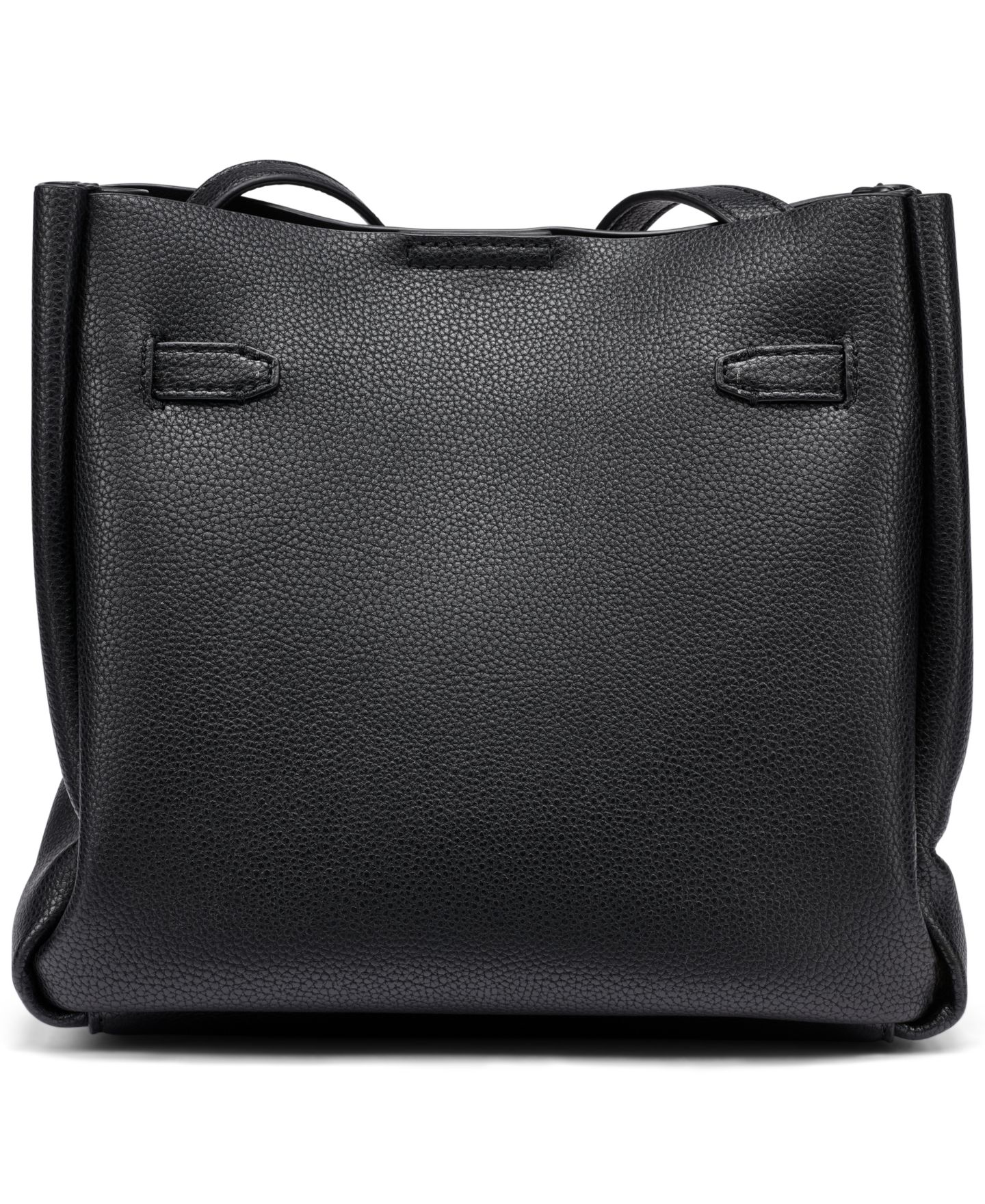 Женская сумка DKNY Bryar Polyurethane Small Crossbody Handbag, цвет: Чёрный / Серебряный — фото 2