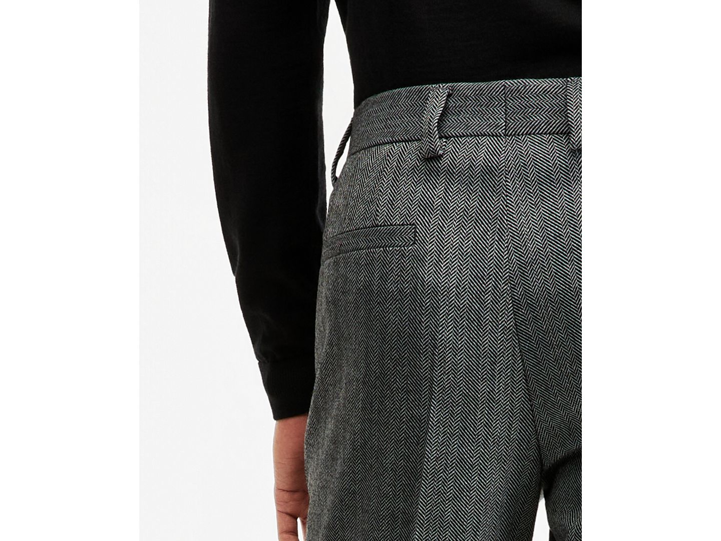 Мужской пиджак Hugo Boss Modern-Fit Herringbone Suit, цвет: Тёмный серый — фото 3