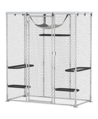 Zeus and Ruta Outdoor Walk In Cat Cage for Patio Large Pet Enclosure Backyard Playpen