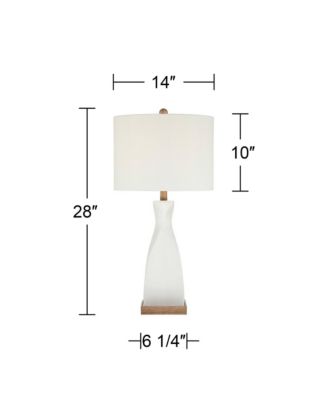 Ryan High Frosted Glass Modern Coastal Table Lamp Set of 2