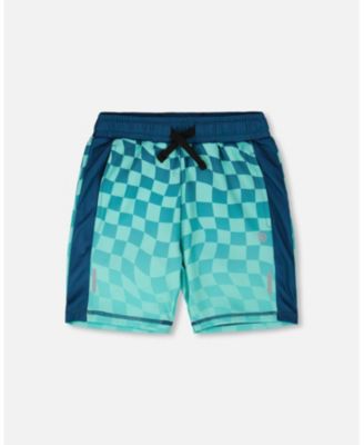 Boys Little/Big Athletic Shorts in Polyester Printed Checkerboard
