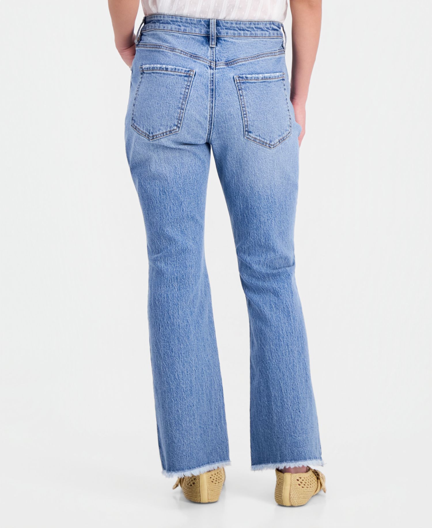 Petite Embroidered Bootcut Jeans