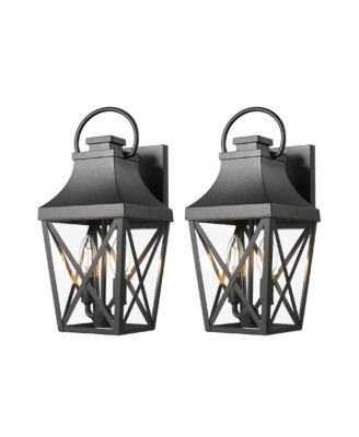 Outdoor Wall Lights, Porch Lights, Exterior Light Fixture with Clear Glass Shade for Garage Patio Front Door Balcony