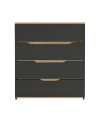 Four Drawer Dresser Modern Superior Top 35.03 inch Wide 13.77 inch Deep Storage Organizer for Bedroom