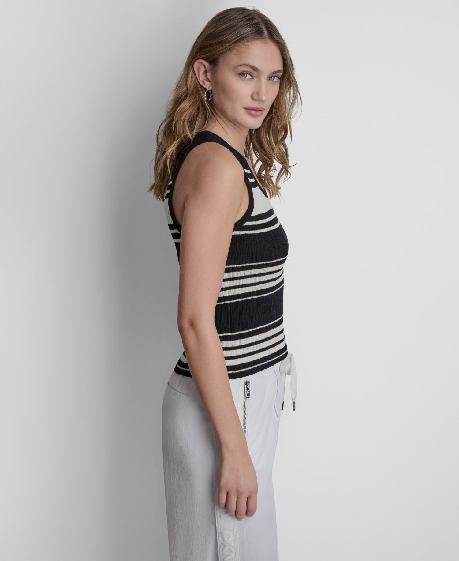 Women's Striped Sweater Tank Top