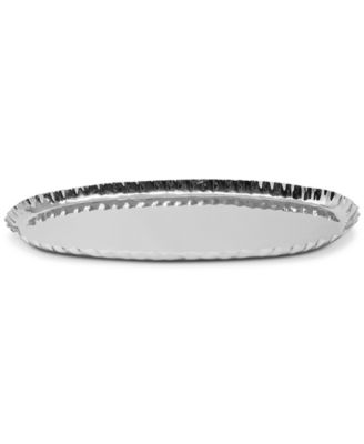 Stainless Steel Crushed Oblong Tray, 17.5"
